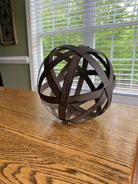 Decorative Metal Ball, Orb Sphere - Dark Bronze Finish